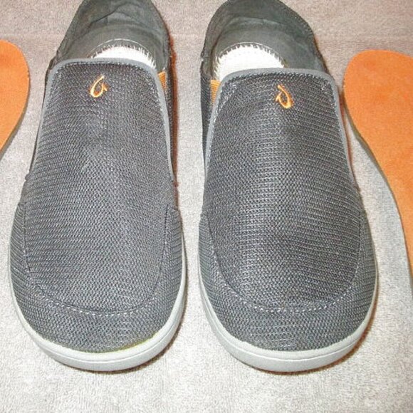Olukai Nohea Mesh Slip On Shoes Men Size 11 Drop Heel Slide Comfort Dark Shadow - Picture 3 of 12